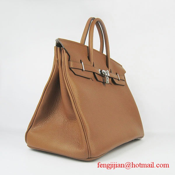 Hermes Birkin 40cm Togo Bag Light Coffee 6099